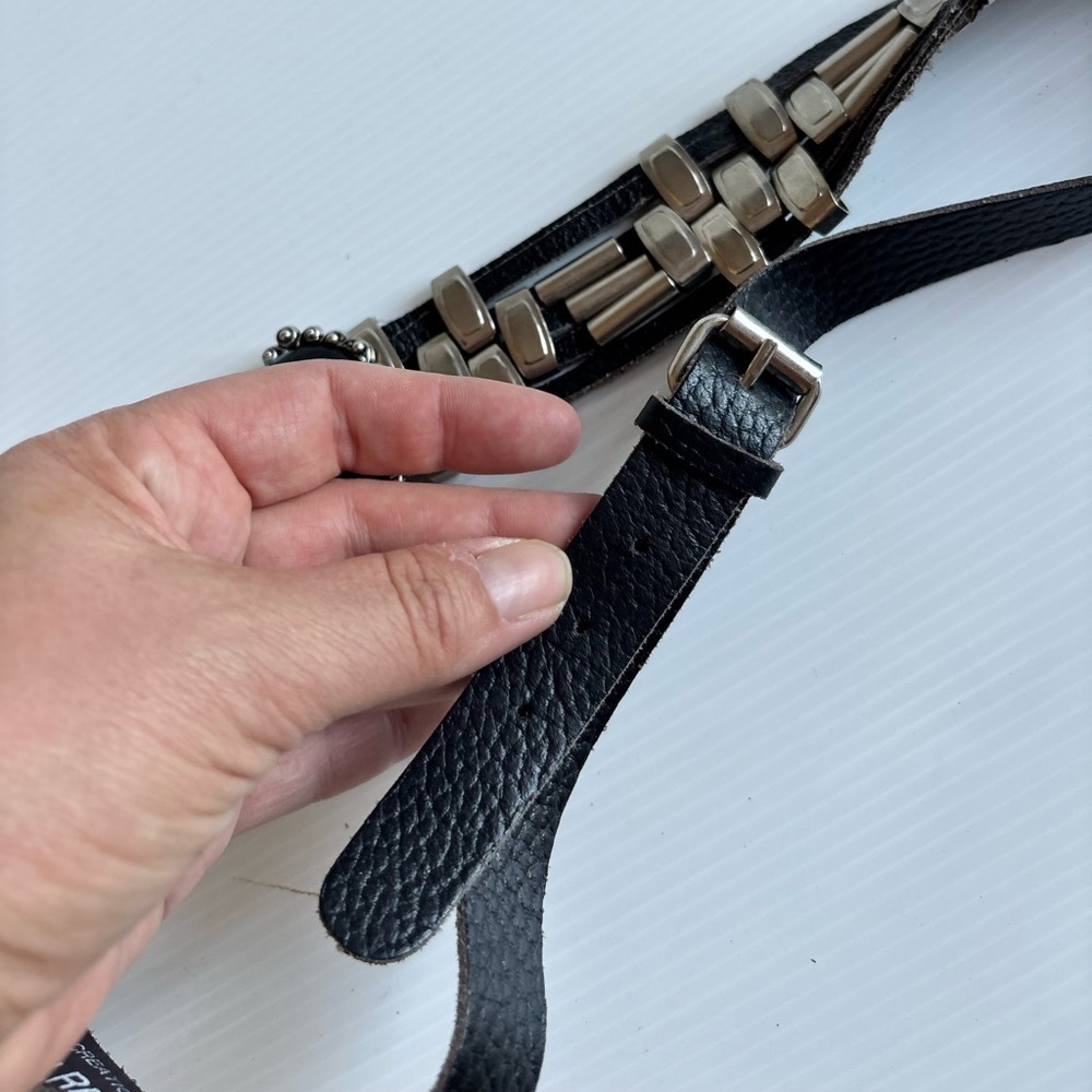 Creation Alrez Leather and Silver Studded Cinch Belt - Picture 3 of 6